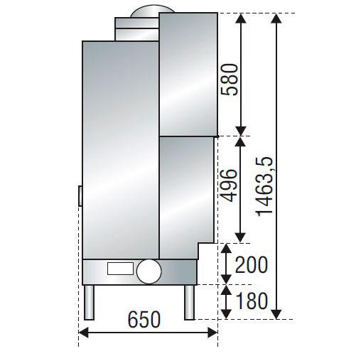 Каминная топка H 1600 XXL WS BLACK (Axis) 