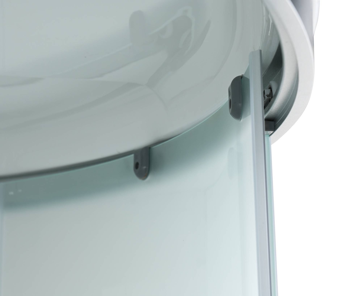 Душевая кабина AvaCan C5012LLED/C5012RLED 78336/78333, 120 x 80 см, LED подсветка, с крышей, поддон высокий, левая/правая, стекло матовое, профиль хром 