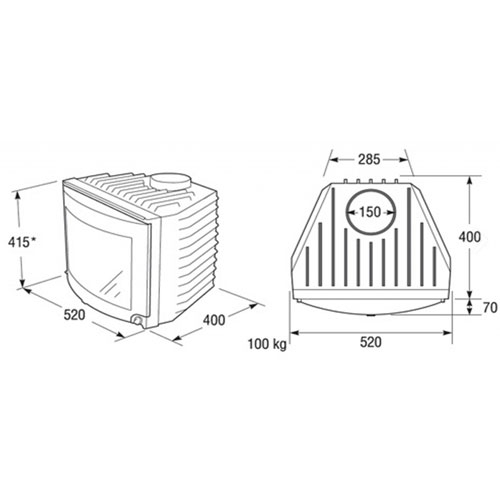 Каминная топка SK 510 P (Keddy) 