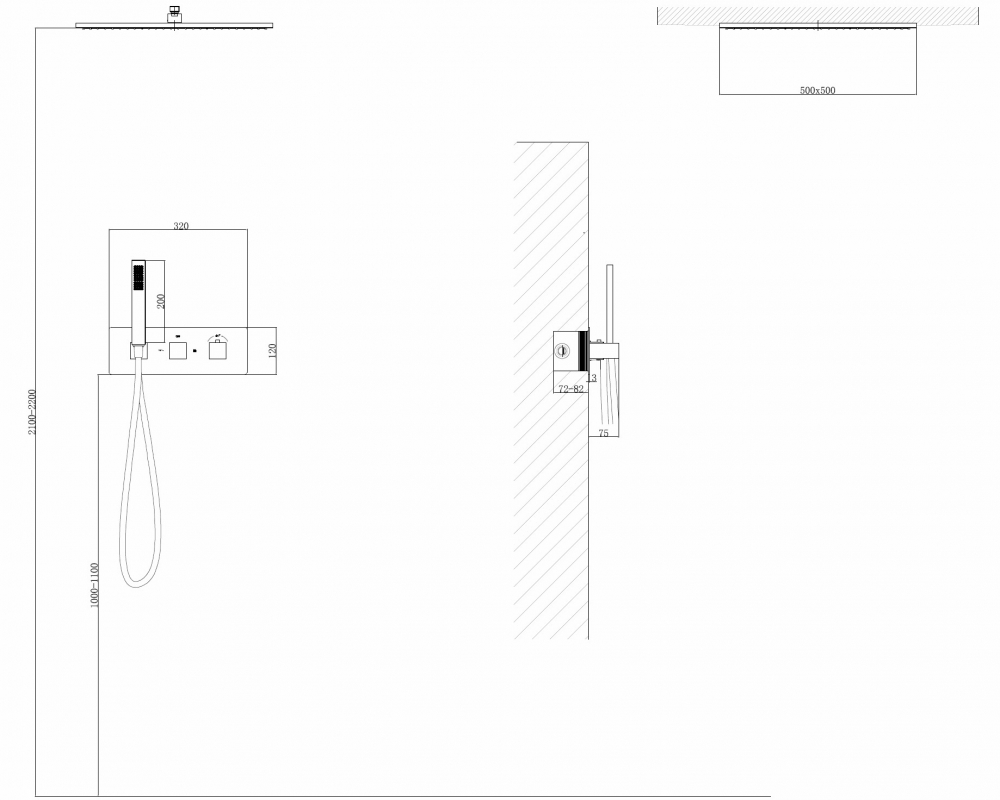 Душевая система Abber Daheim AF8255NG, термостатическая, цвет никель 