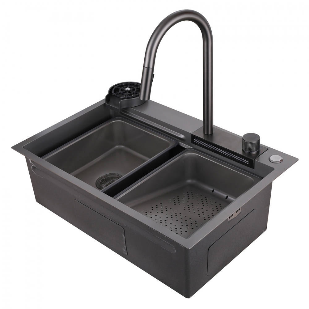Кухонная мойка Abber Wasser Kreis AF2194NG, 68 см, цвет никель 