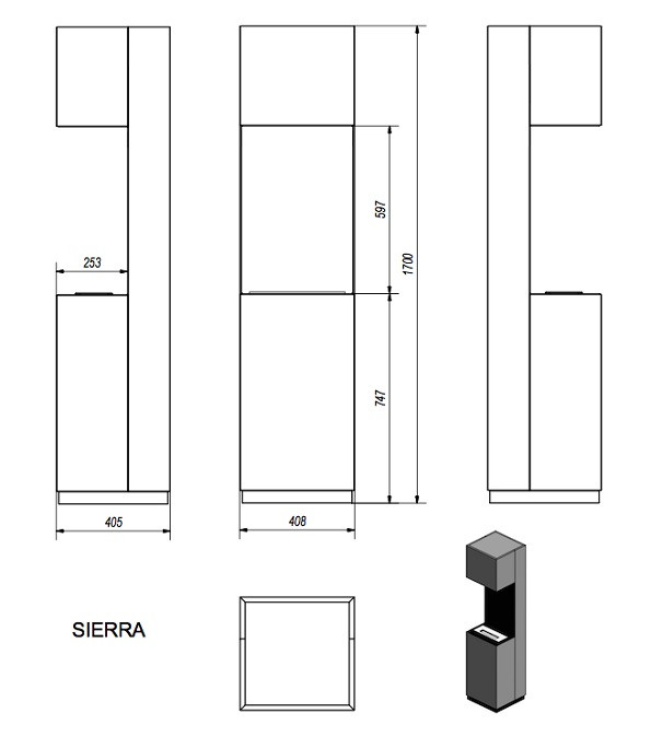 Биокамин Kratki SIERRA, TUV 