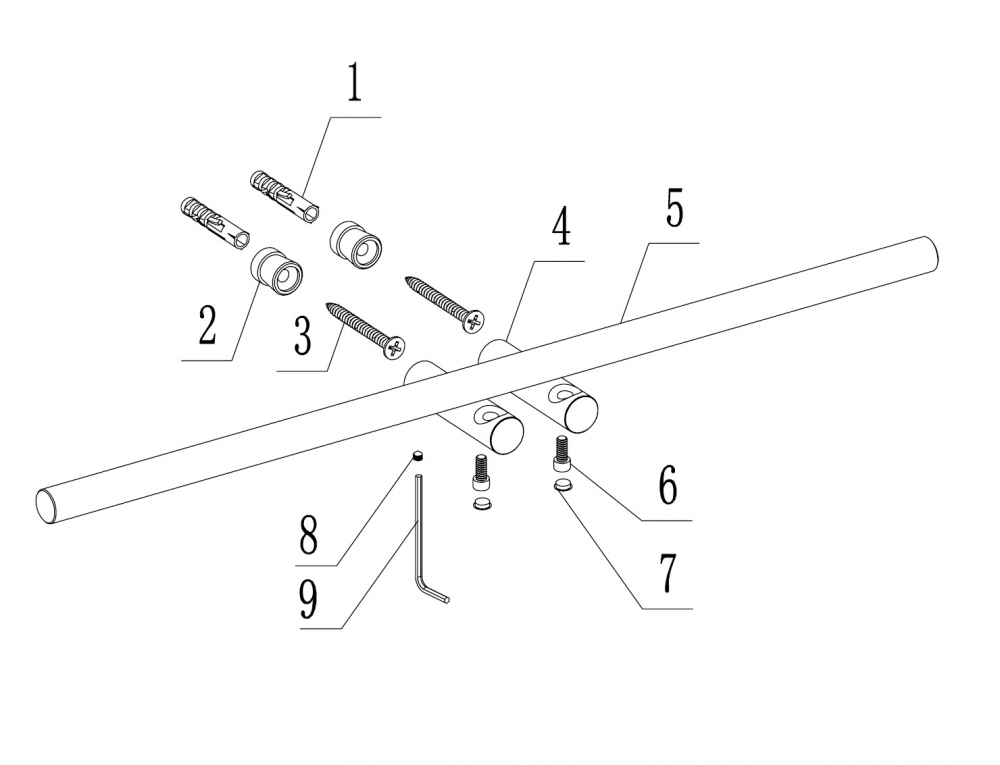 Полотенцедержатель Abber Osten 316 AA1855BG, золото брашированное 