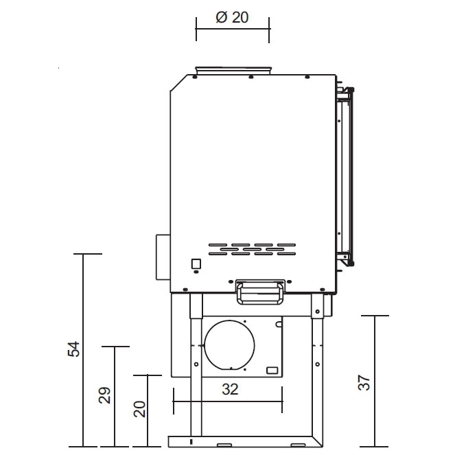 Каминная топка SCREEN 80 N (EdilKamin) 