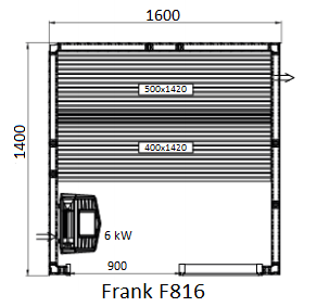 Финская сауна Frank F816 160х140x210 см липа, 816618 