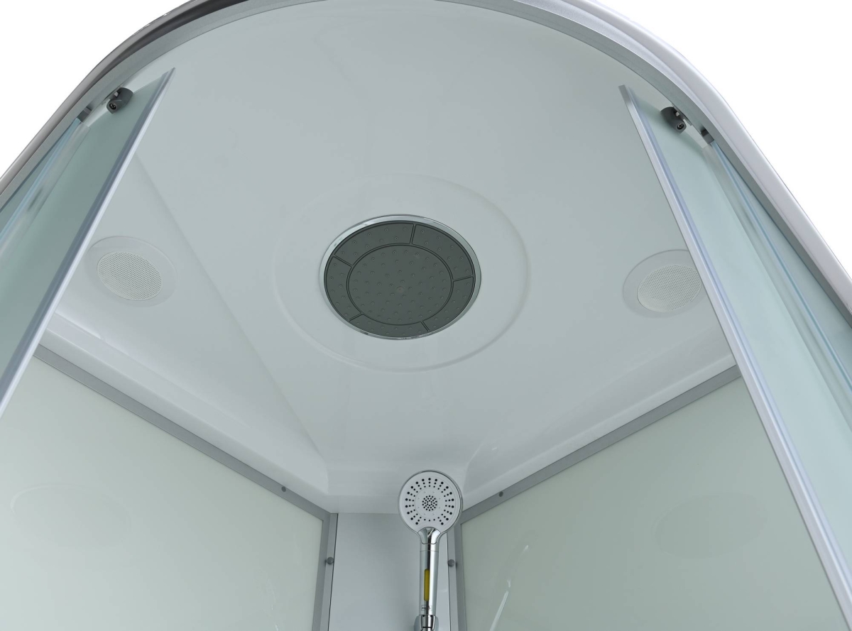Душевая кабина AvaCan C3010 78313, 100 x 100 см, с крышей, поддон средний, стекло матовое, профиль хром 
