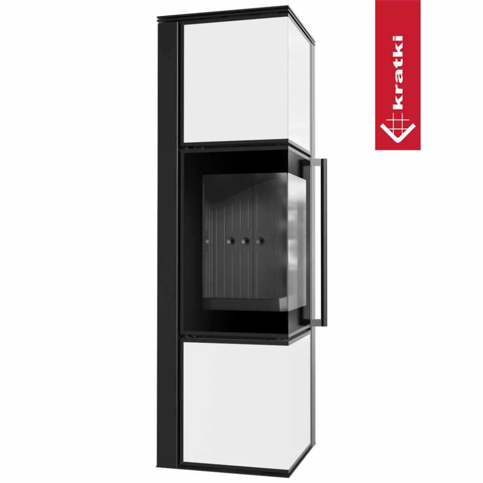 Печь Kratki PRO TORA/M, 8 кВт, белое стекло 