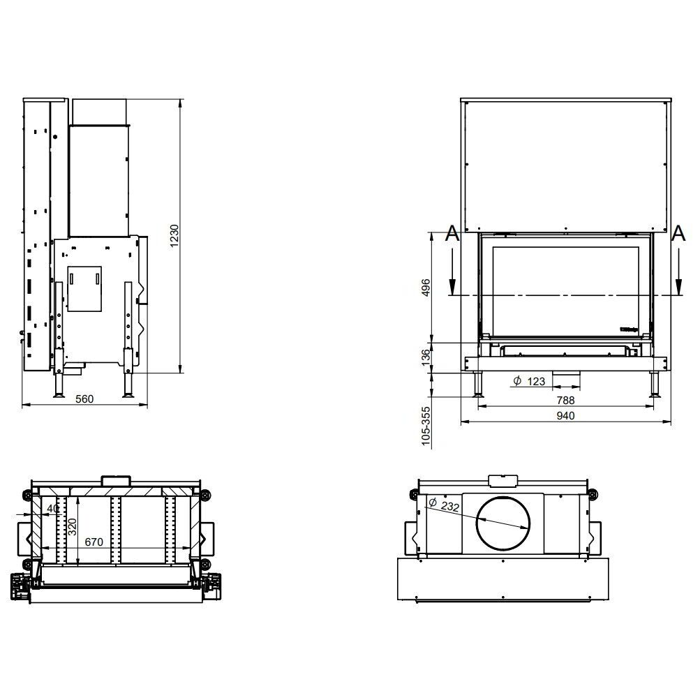 Каминная топка KFD Linea H 920 4.0 