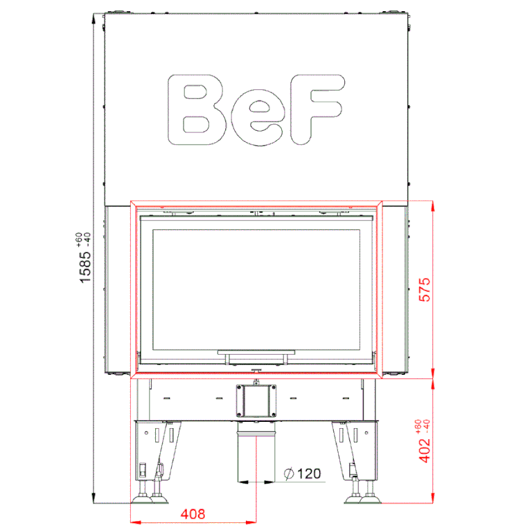 Каминная топка BeF Royal V8 