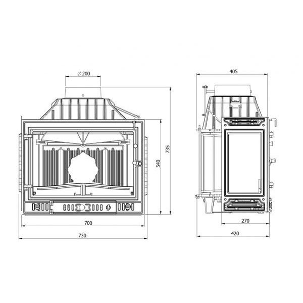 Каминная топка KawMet W4 LB 