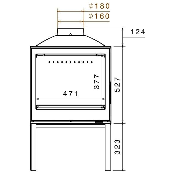 Печь LCI 5 GDF Stove, двусторонняя (Liseo Castiron) 