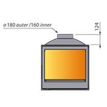 Каминная топка LCI 5 GDF, двусторонняя (Liseo Castiron) 