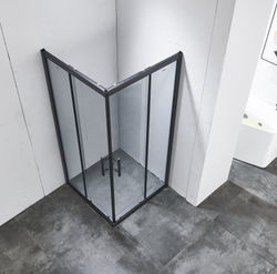 Душевой уголок Imwei YL-9002B, 90 x 90 см, с поддоном, стекла прозрачные, профиль черный 
