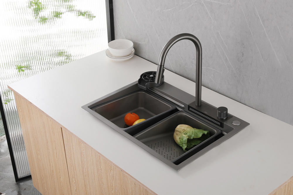 Кухонная мойка Abber Wasser Kreis AF2194NG, 68 см, цвет никель 