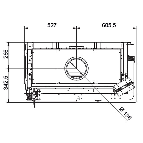 Каминная топка Palazzetti Ecomonoblocco WT 86R N13 