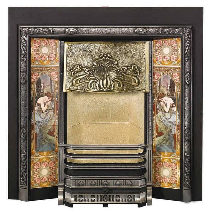 Каминная топка STOVAX Art Nouveau Tiled Fireplace 