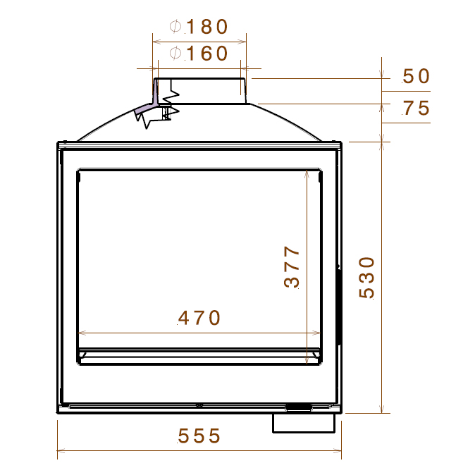 Каминная топка LCI 5 GDFs (Liseo Castiron) 