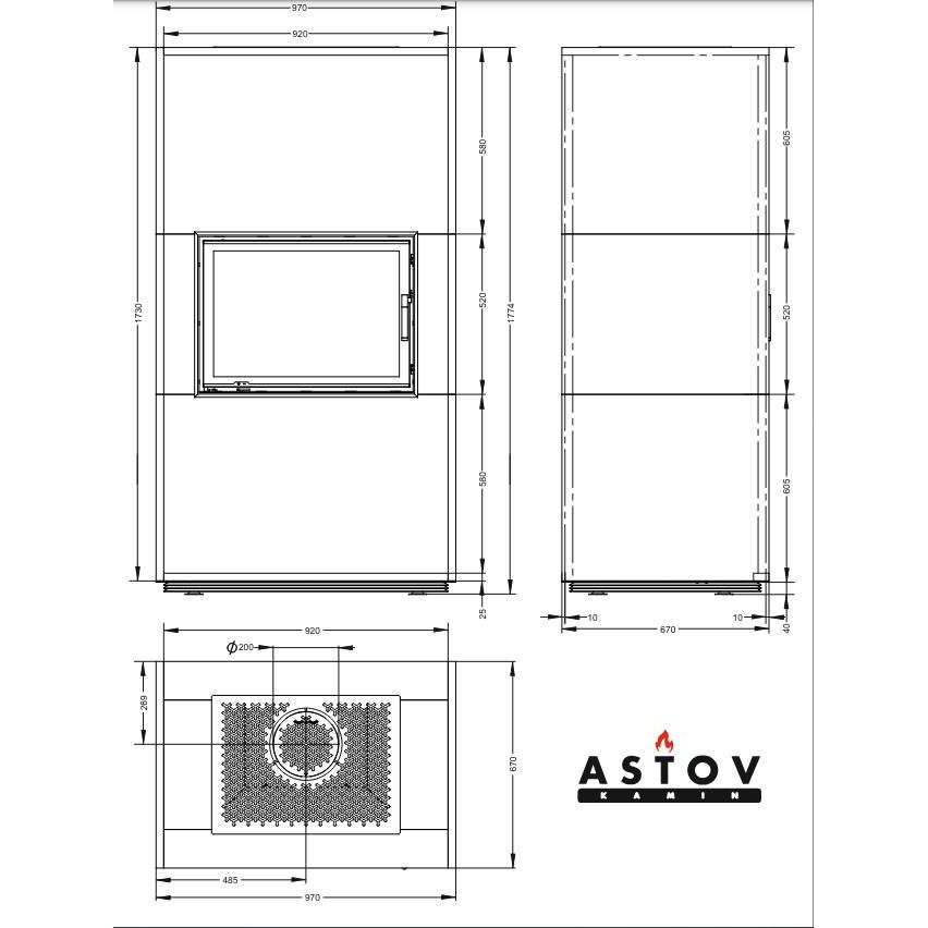 Камин Астов APLIT М 700 