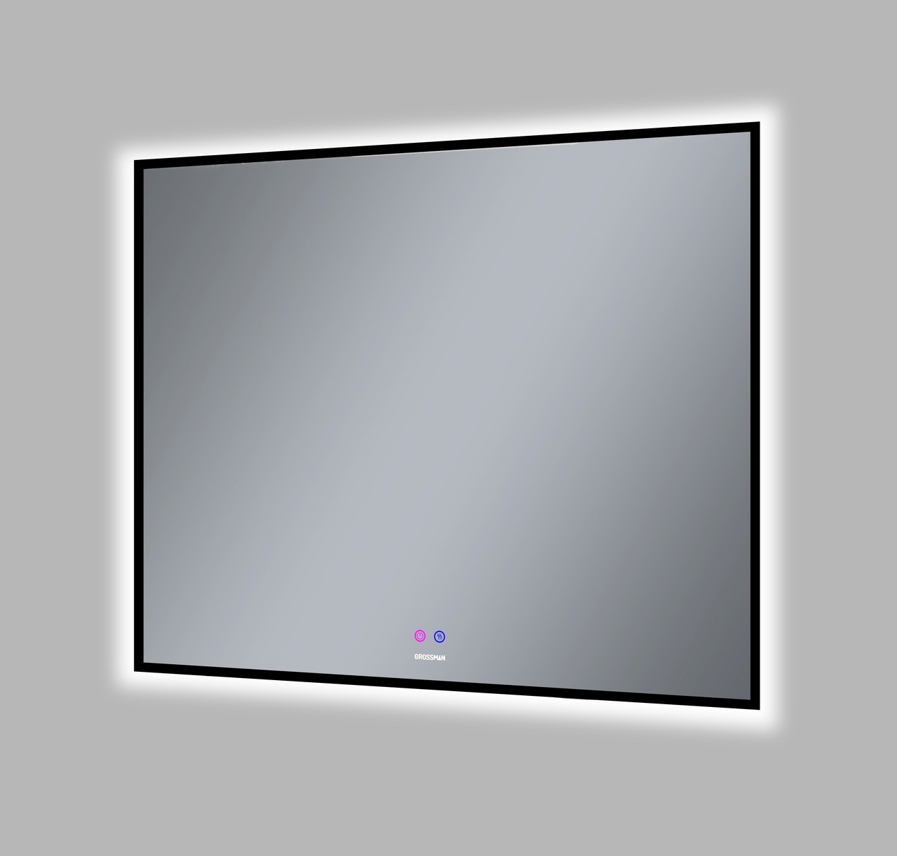 Зеркало PRAGMA-норма BLACK (900*800*45) LED с сенсорным выключателем и подогревом 
