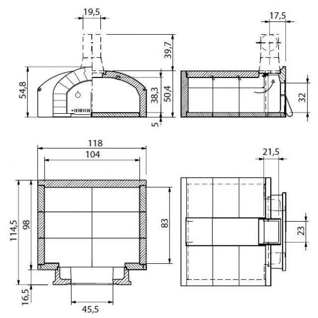 Печь для пиццы GHIOTTONE Medium 2.0 (Palazzetti) 