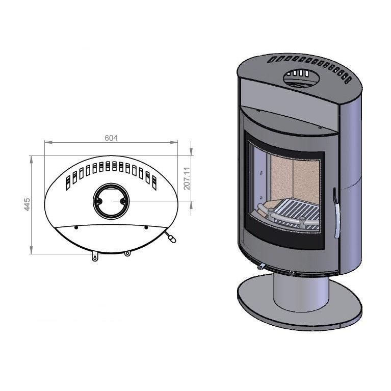 Печь камин EMBER Миляна SKI 400 DV 