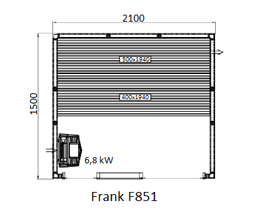 Финская сауна Frank F851 210х150x210 см кедр, 851158 
