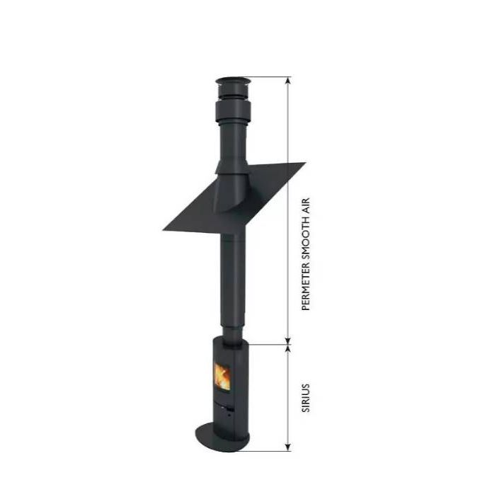 Печь камин Schiedel Sirius 1 + дымоход Permeter Smooth Air 