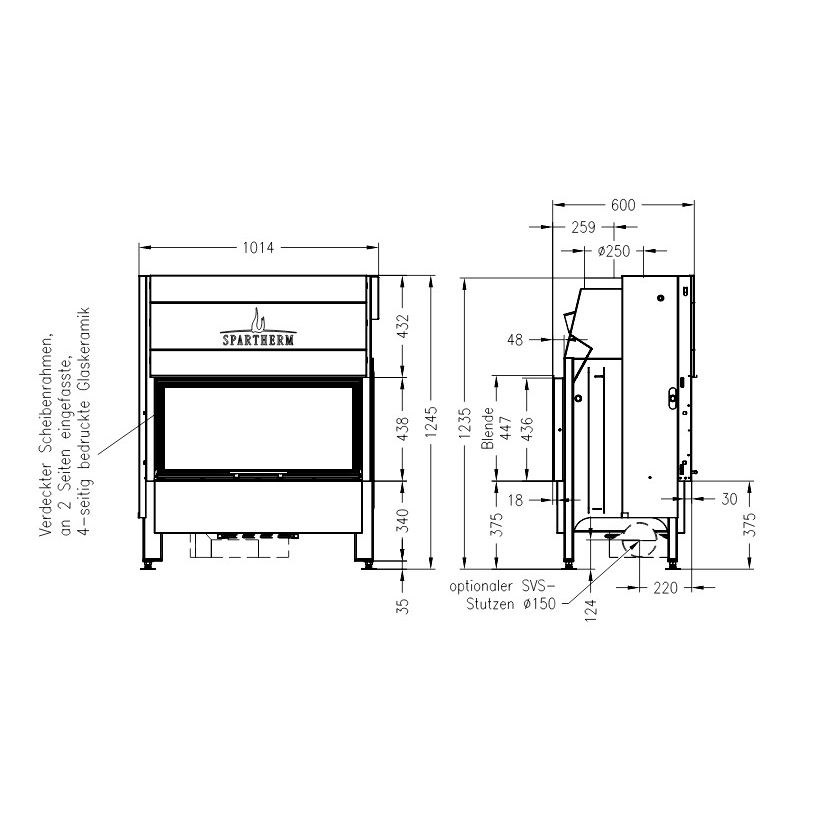 Каминная топка SPARTHERM Linear 4S Varia A-FDH 