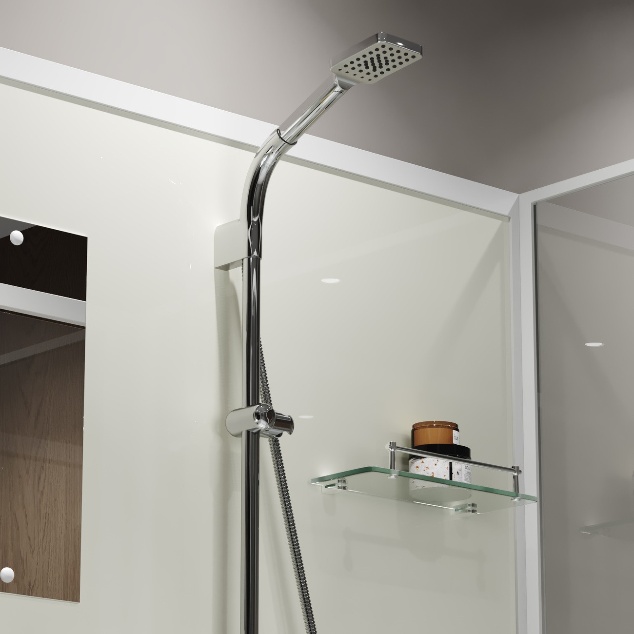 Душевая кабина Niagara Standart ST120/90/15Q/BK (120х90х200) прямоугольник,поддон 15см,распашная,проф.белый,без крыши,3 места 