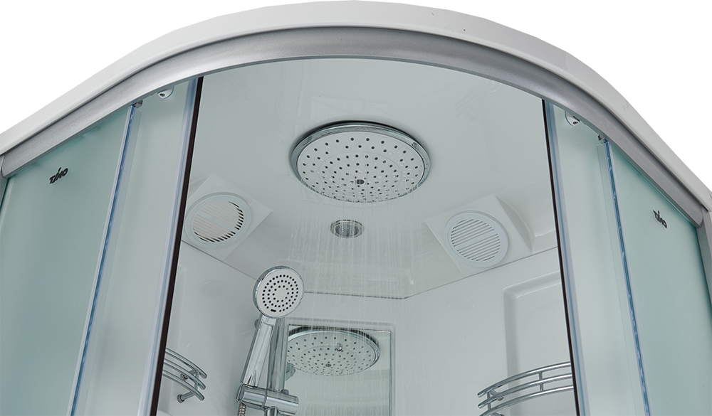Душевой бокс Timo Standart T-5590 Г/М, 90 x 90 см, c крышей, с гидромассажем, высокий поддон, стекла прозрачные, профиль хром 
