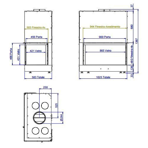 Каминная топка MCZ Forma 95 DX 
