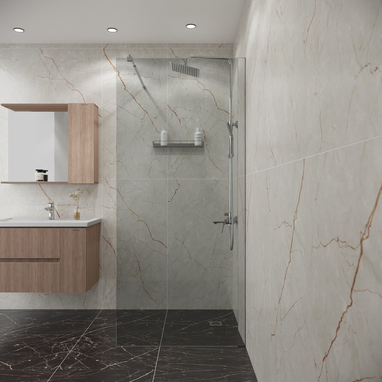 Душевая перегородка Niagara Eco NG-531-80 (80х190) хром,стекло прозрачное,1 место 
