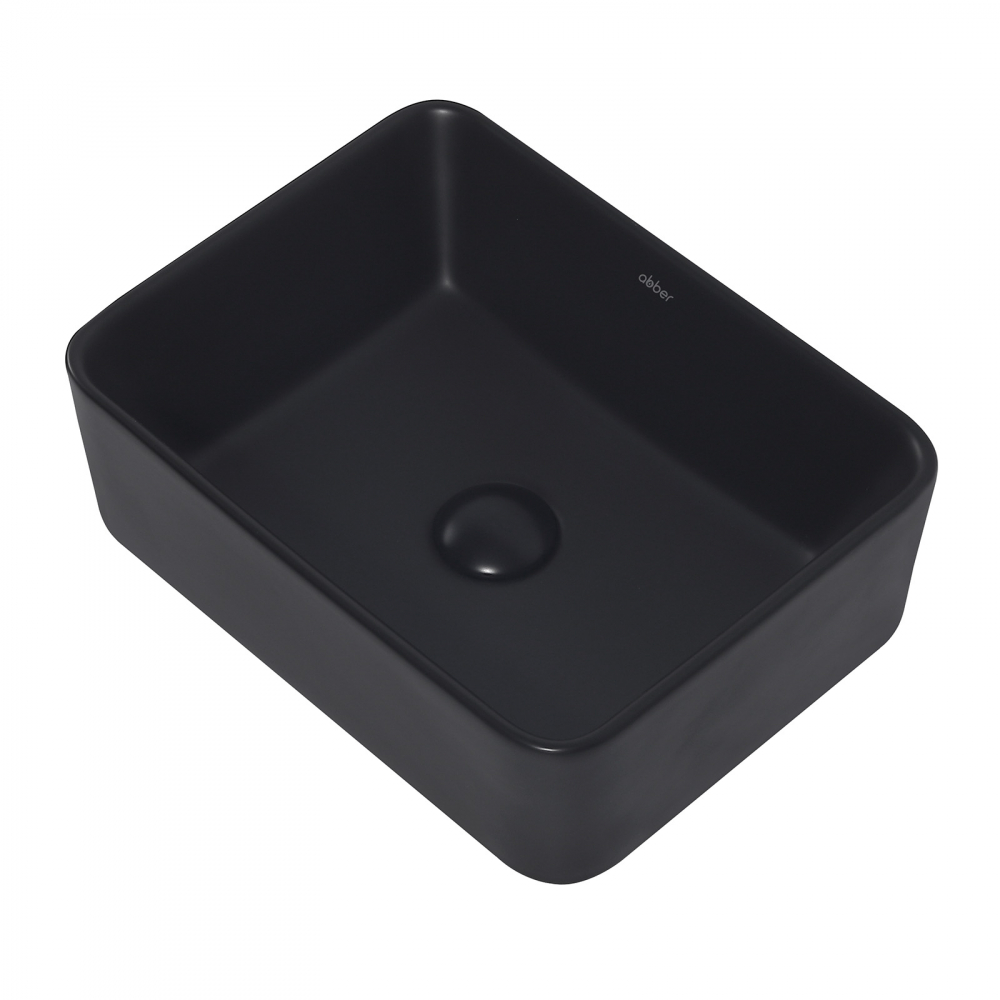 Раковина Abber Rechteck AC2213MB 40 х 30 см, накладная, черная матовая 