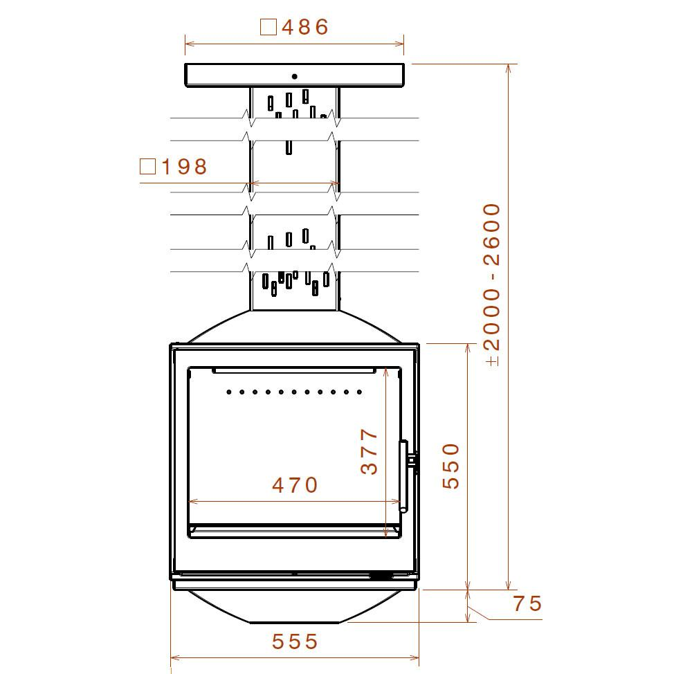 Камин Liseo LCI 5 SKY G4, H=2.6 