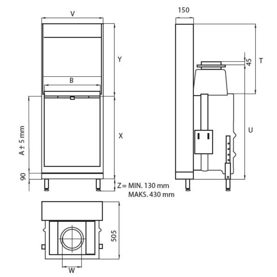 Каминная топка KFD Linea V 1080 3.0 