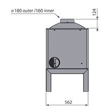 Печь LCI 5 GFLR Stove, два боковых стекла (Liseo Castiron) 