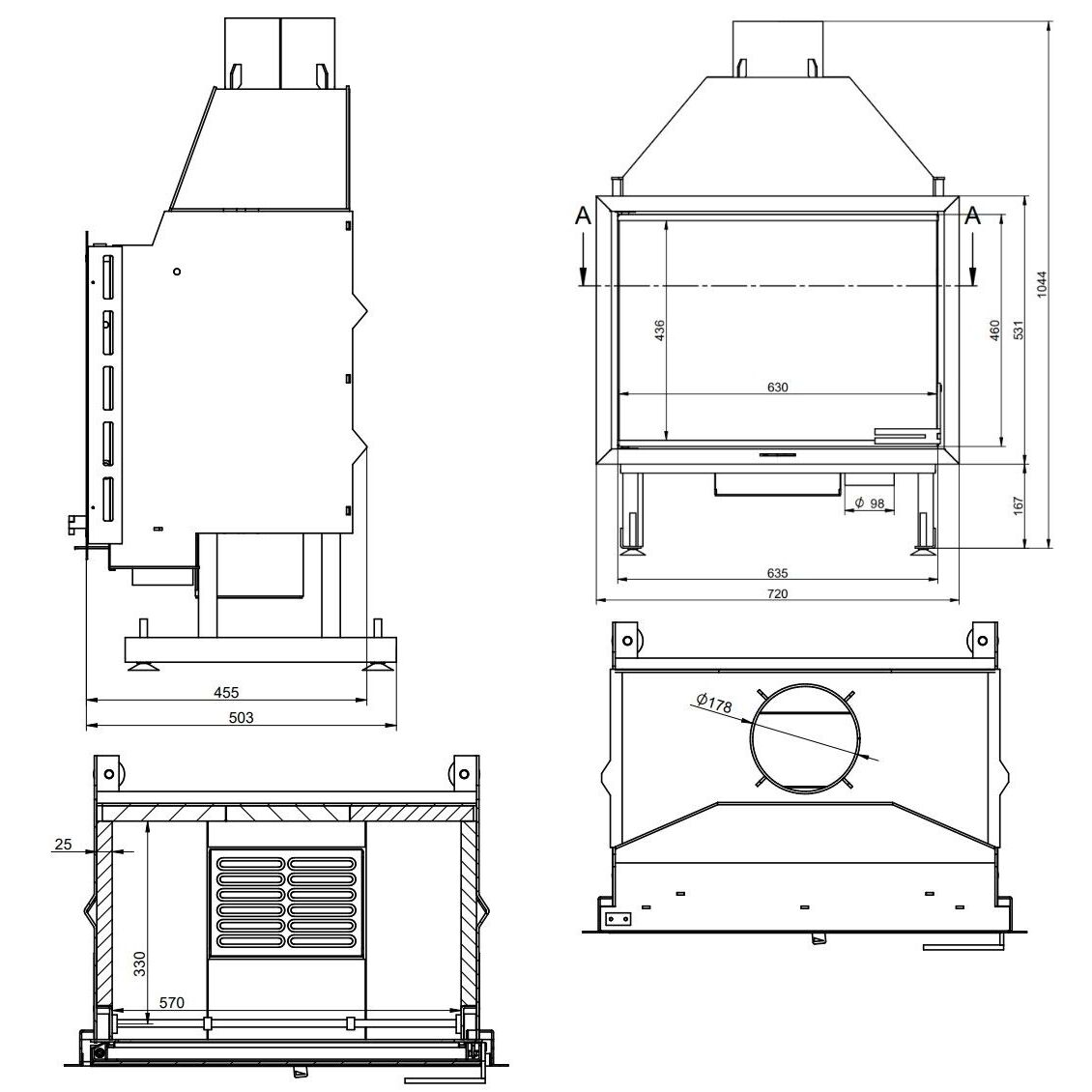 Каминная топка KFD ECO i70 