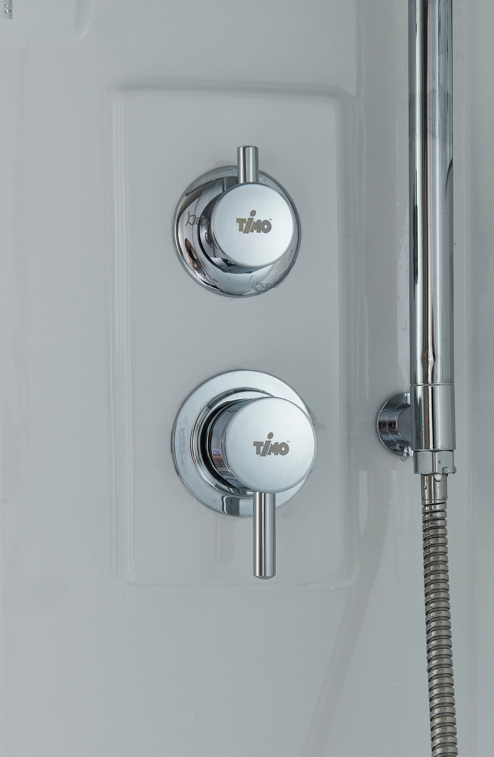 Душевой бокс Timo Standart T-5590, 90 x 90 см, c крышей, высокий поддон, стекла прозрачные, профиль хром 