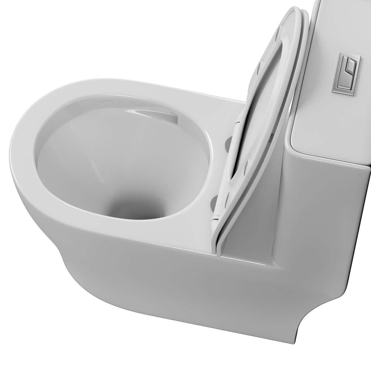 Унитаз напольный Grossman Classic GR-4488SQ (700х375х780) безободковый,белый,моноблок с тонкой крышкой,микролифт,смыв торнадо,1 мест 