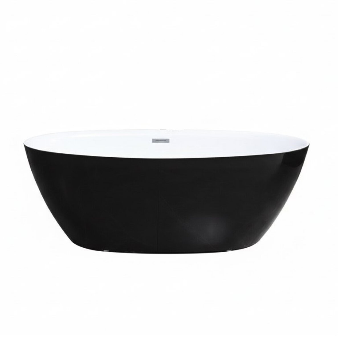 Ванна отдельностоящая Grossman Classic GR-2503MB (170х87х58) цвет черный/белый матовый,1 место 