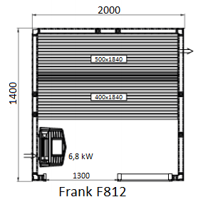 Финская сауна Frank F812 200х140x210 см кедр, 8148 