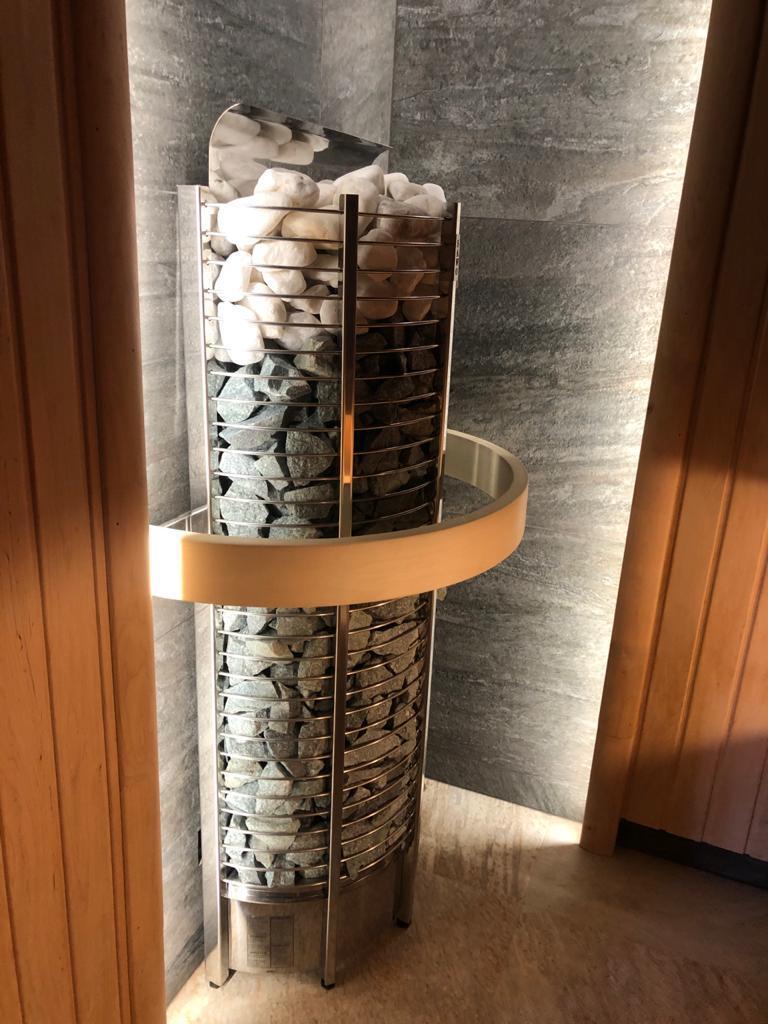 SAWO Электрическая печь TOWER, пристенная, 15 кВт, артикул TH9-150NS-WL , выносной пульт (пульт и блок мощности докупаются отдельно) 