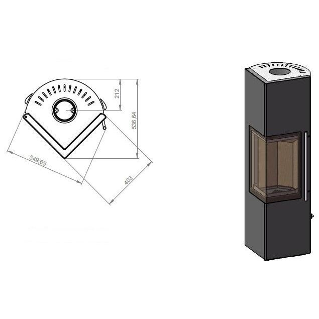 Печь камин EMBER Стеван 700 XL white 