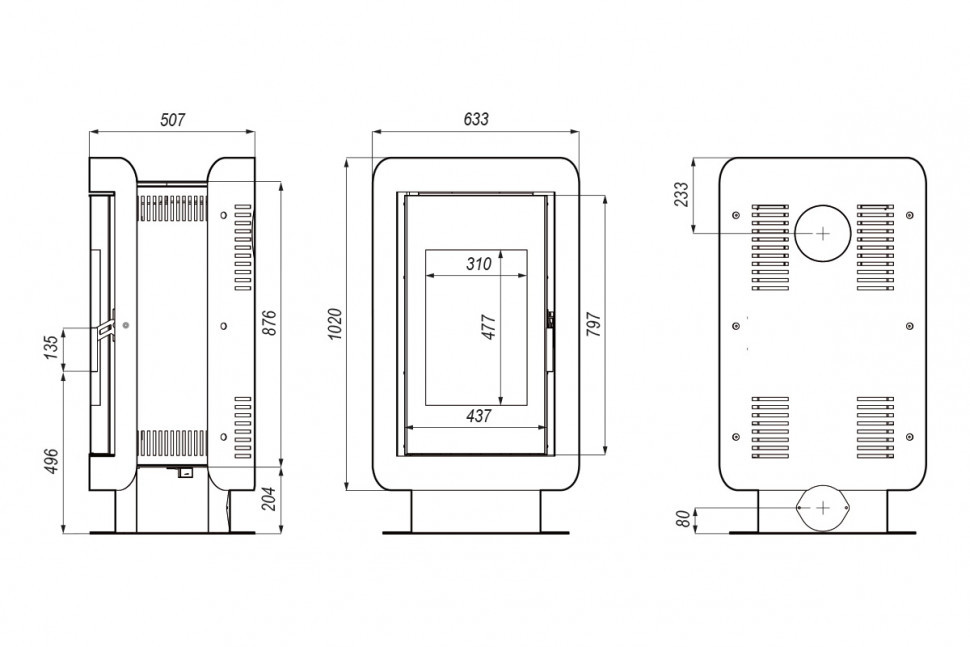 Печь DEFRO HOME OVAL, 9 кВт 