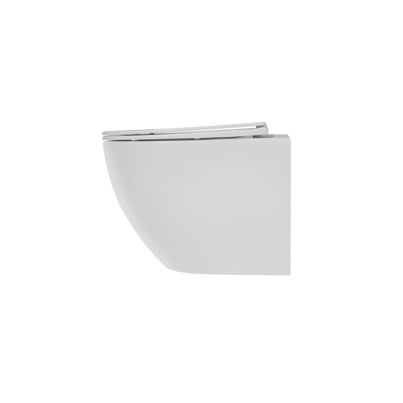 Унитаз подвесной Grossman Thin Rim GR-5601S (520х360х360) тонкий ободок,белый с тонкой крышкой,микролифт,1 место 