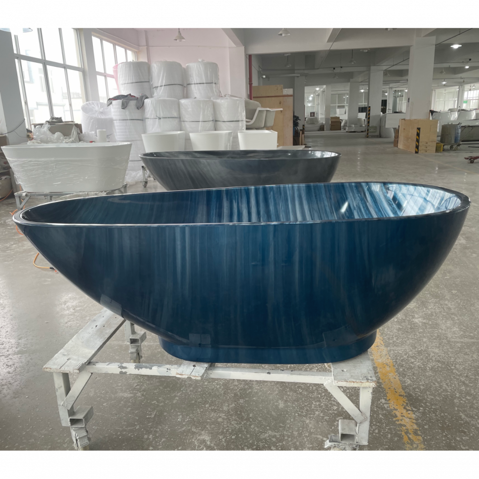 Ванна акриловая Frank F180, 12511, 180 х 85 см, цвет морское свечение 