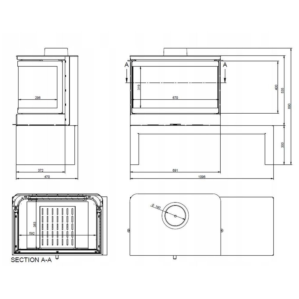 Печь камин KFD Sto Max 14 3F 