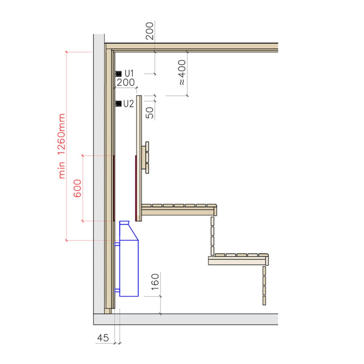 Печь для сауны Lang R 33/1, 7,5 кВт (7-10 м³, 6 кг камней) 