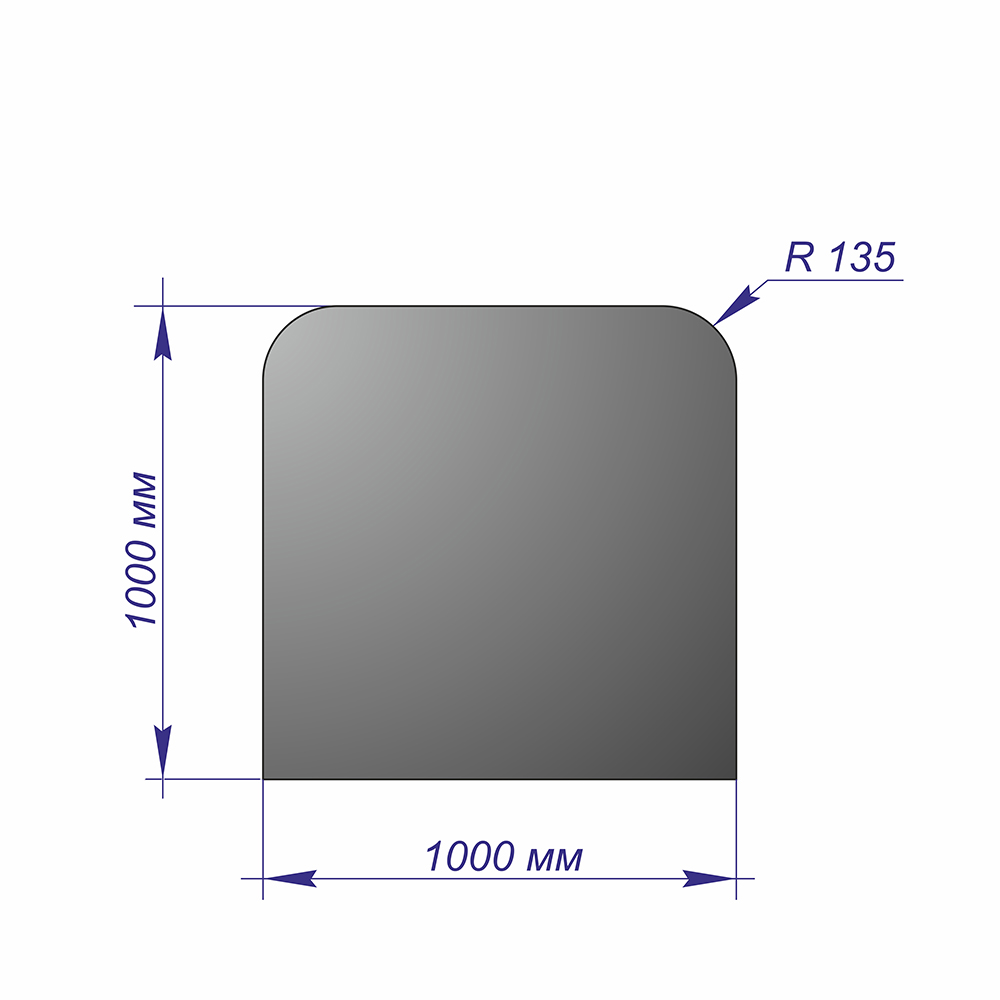 Лист напольный 1000*1000*1,5 R135 медь 