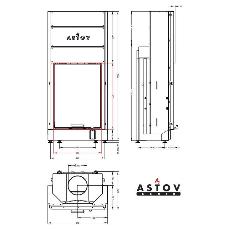 Каминная топка Астов ПС 6590 